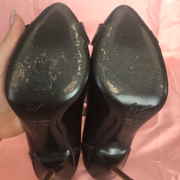 Giuseppe Zanotti dark brown buckle heels - Picture 7 of 8